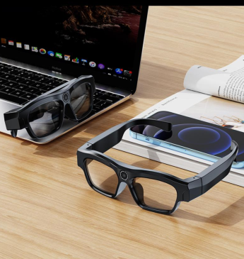 New hot selling  smart Bluetooth camera glasses with interchangeable myopia lenses